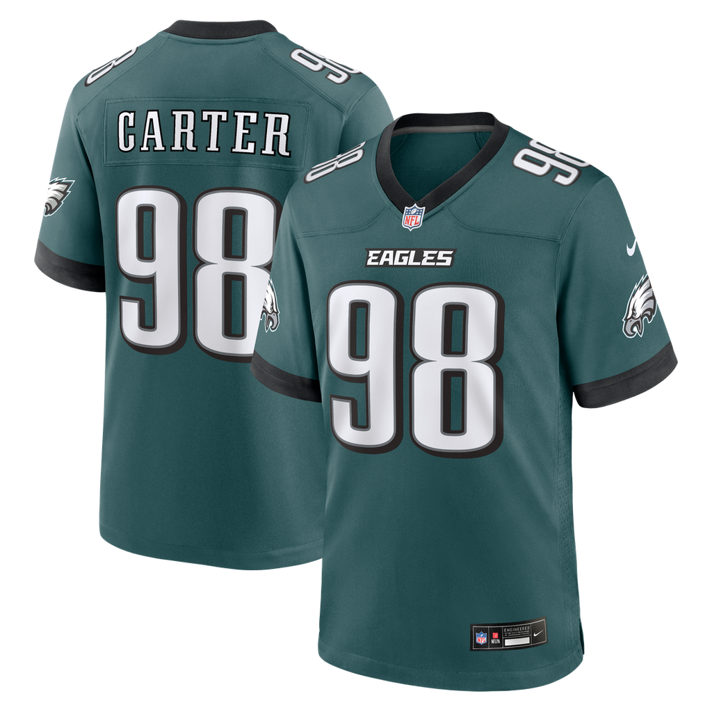 Men's Philadelphia Eagles Jalen Carter Midnight Green Team
