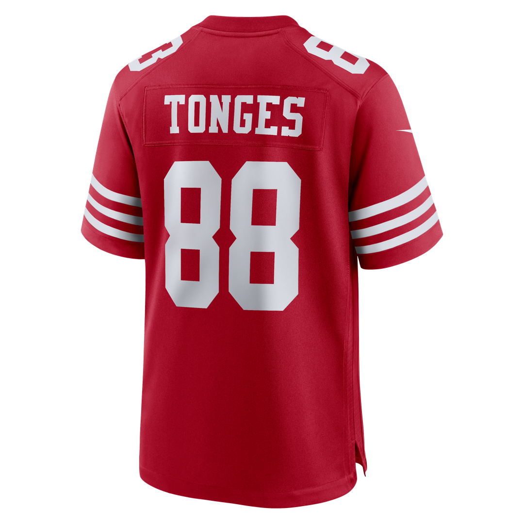 Men's San Francisco 49ers Jake Tonges Scarlet Team