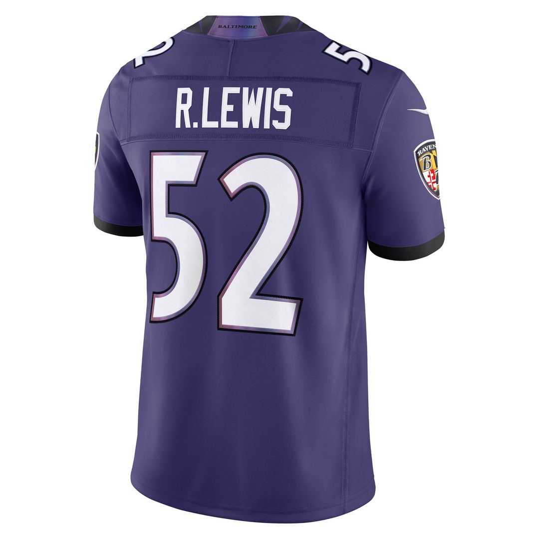 Men's Baltimore Ravens Ray Lewis Purple Vapor F.U.S.E. Stitched Retired