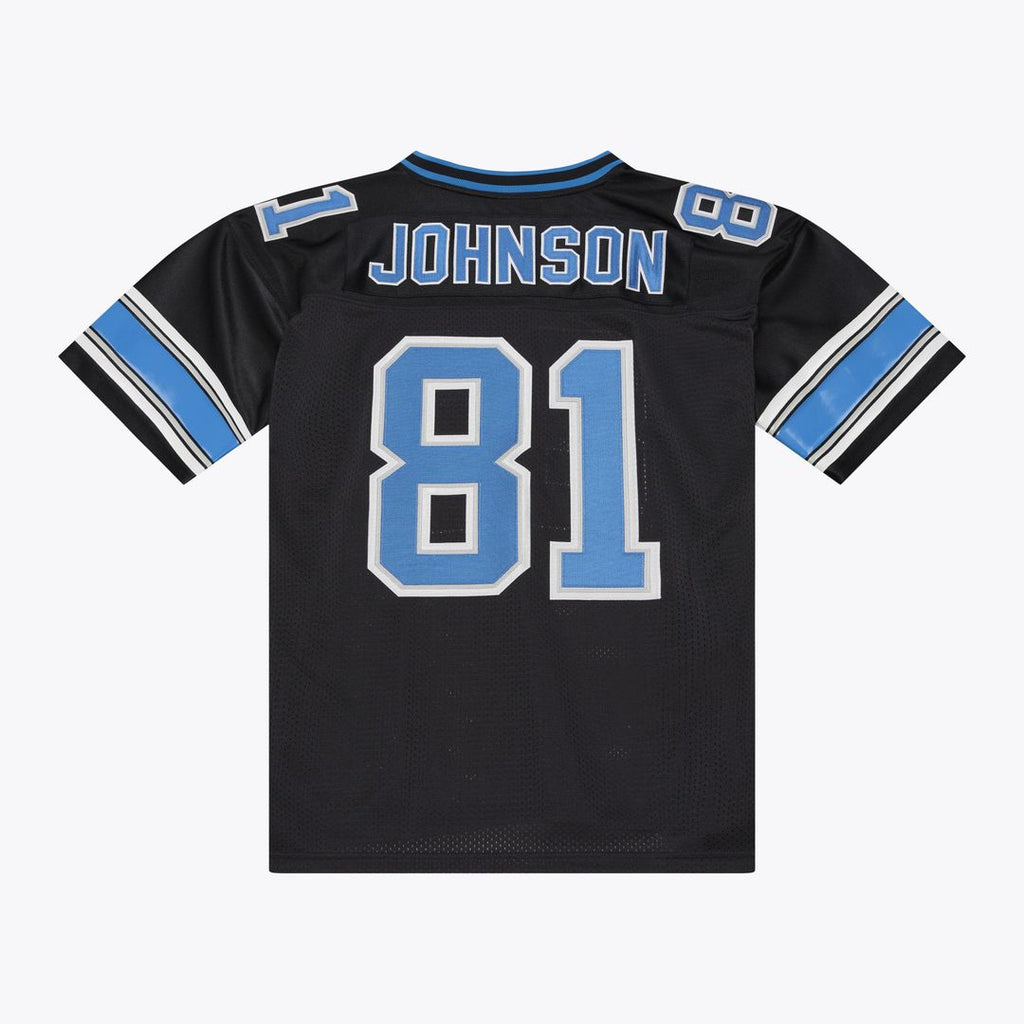 Men's Detroit Lions Calvin Johnson Black 2007 Authentic Throwback Jersey