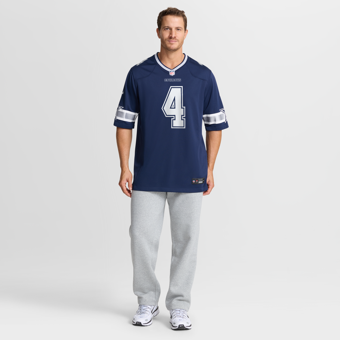 Men's Dallas Cowboys Dak Prescott Navy Game Team Jersey
