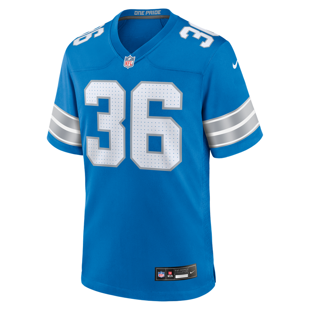 Men's Detroit Lions Chuck Clark Blue Team