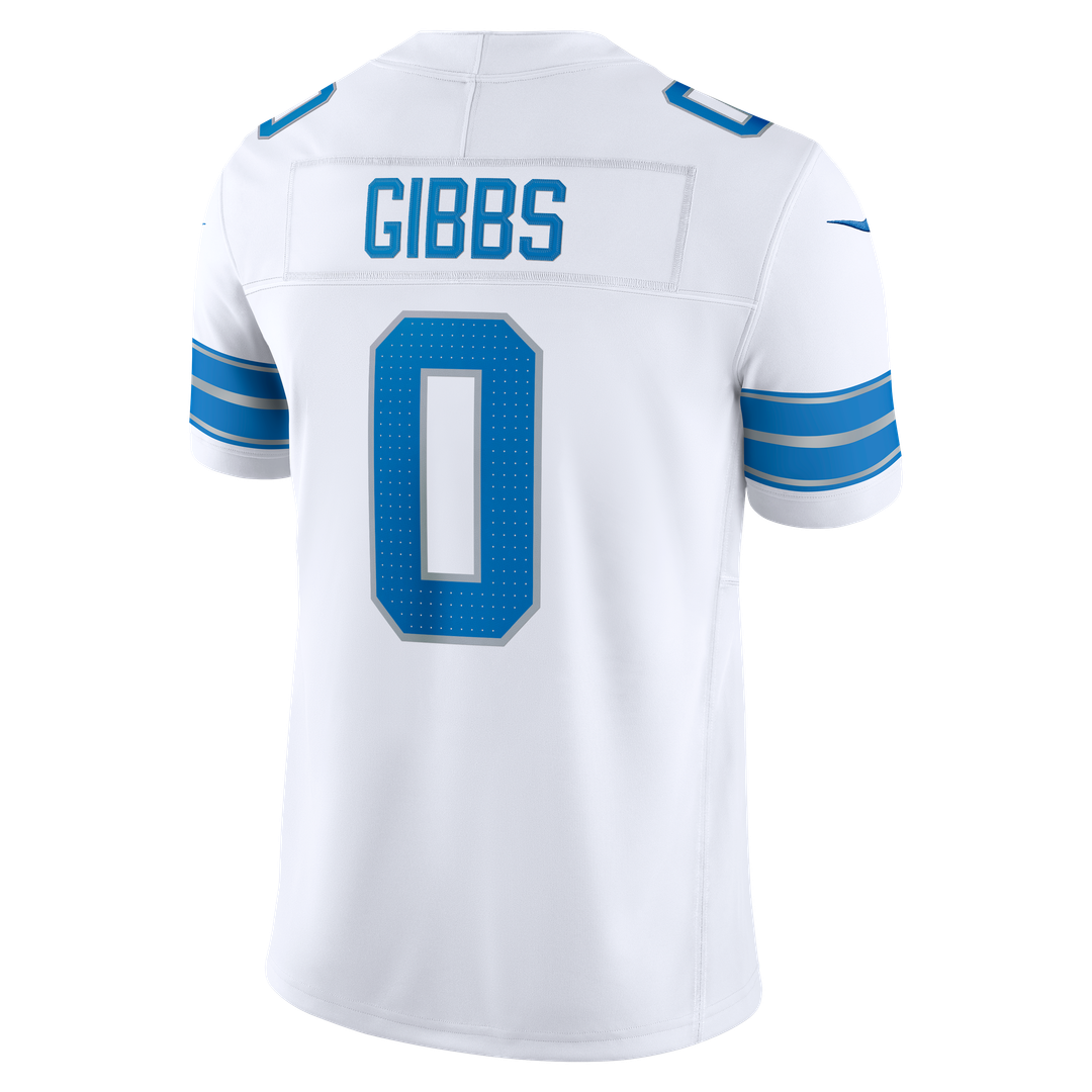 Men's Detroit Lions Jahmyr Gibbs White Vapor F.U.S.E. Stitched